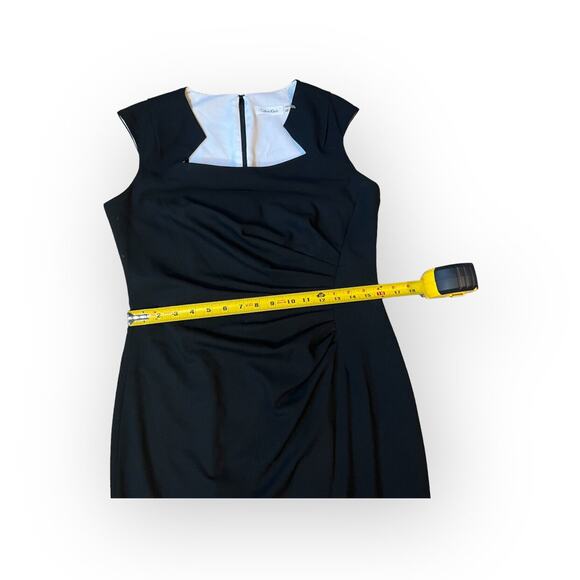 Calvin Klein Petite Cap Sleeve Side Ruched Sheath Dress - Picture 11 of 15